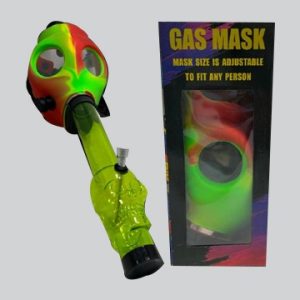 Multicolor Silicone Gas Mask Water Pipe available at Gorilla Vape Fort Worth, Texas.