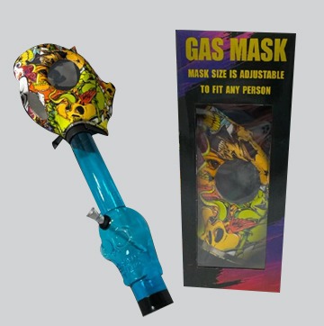 Image of Silicone Full Face Mask with Acrylic Bong available at Gorilla Vape in Fort Worth, Texas.