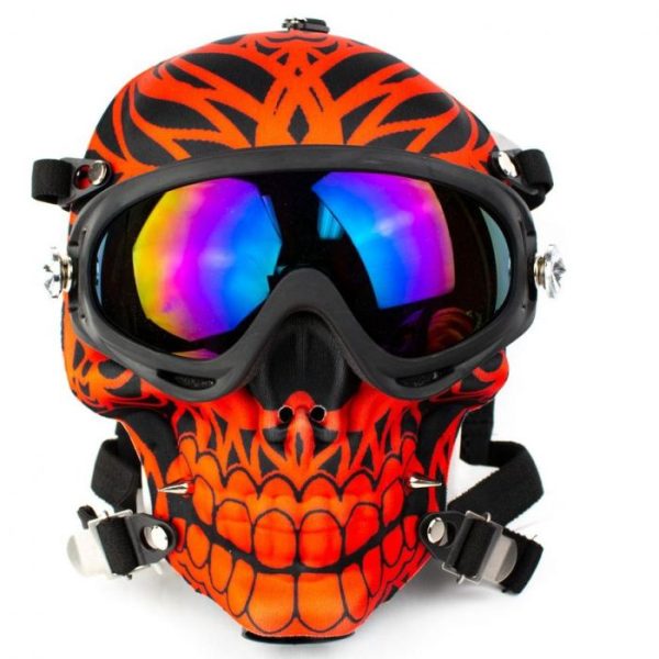 Acrylic Water Pipe Skull Mask with Acrylic Smoking Silicone Rig for sale at Gorilla Vape Fort Worth, Texas.