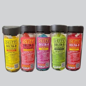 Deity Delta-8 Gummies available at Gorilla Vape in Fort Worth, Texas.