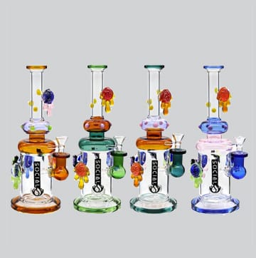 Social SPECTRE Glass on Glass Waterpipe available for purchase at Gorilla Vape Fort Worth, Texas.