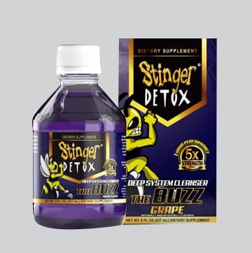 Stinger Detox Buzz 5X Extra Strength Drink available at Gorilla Vape Fort Worth for powerful detox.