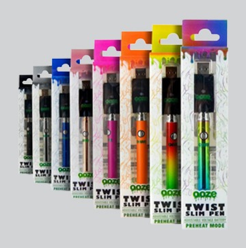 Ooze Slim Twist Battery available at Gorilla Vape Fort Worth, TX.